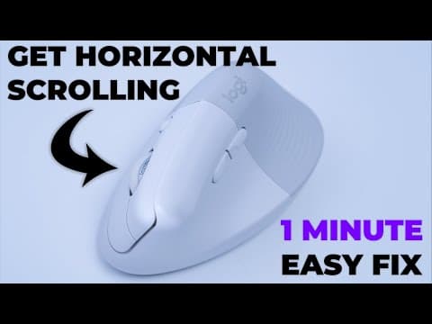 Logitech Lift Vertical Mouse - How To Get Horizontal Scroll!