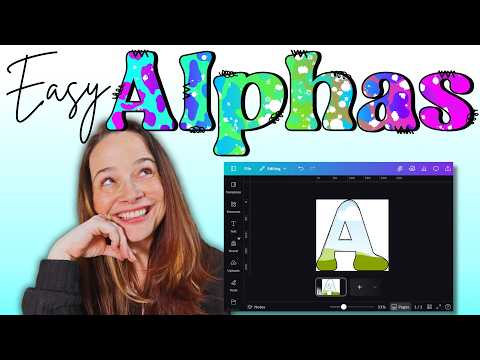 Alphabet Alphadoodles IN CANVA! FULL TUTORIAL