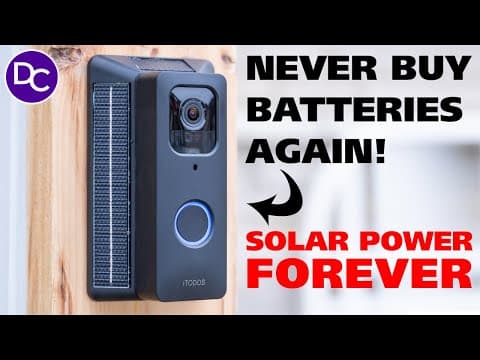 NO Batteries! - iTODOS Solar Panel Mount For Blink Video Doorbells