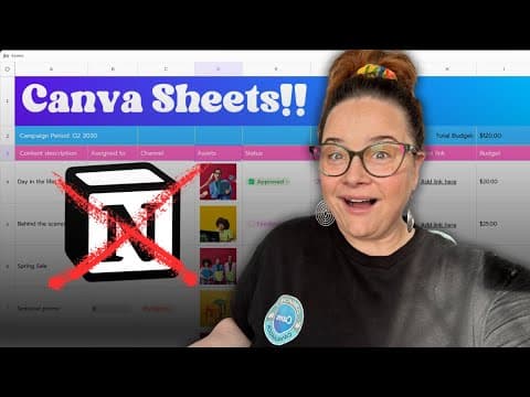 Canva Sheets Tutorial for Creators | Better Than Notion?