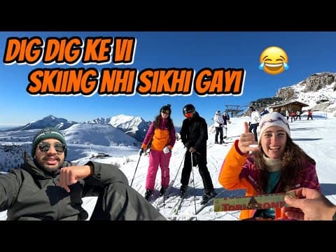 ๐ฟ PUNJABI Skiing ADVENTURES | Epic Falls & Fun with Friends ๐ฎ๐นโ๏ธ