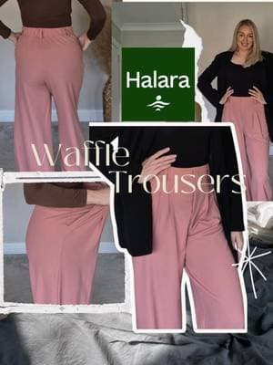 Halara Waffle Work Trousers I wear a size Small, Regular length and colour 'Rose Tan'. Comfiest waistline ever for work trousers. They look smart and put together but extremely comfortable around the tummy area with no buttons or zips! @halara_uk_shop #halarauk #ActiveInHalara #halarapants #halaratrousers #TikTokMadeMeBuyIt