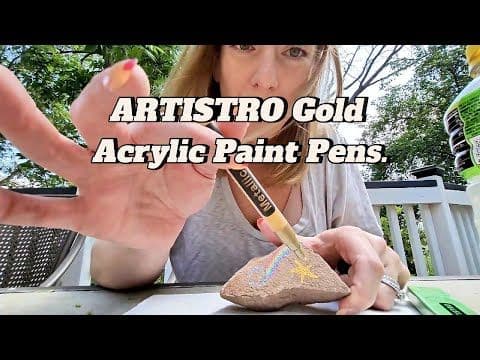 Gold Paint Pens That Actually Work on Rocks, Glass & Metal ✨