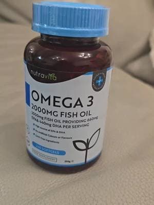 Omega 3 is very essential and this contains 2000mg fish oil @NUTRAVITA UK #omega3 #brainhealth #fishoil #suppliments #tiktokmademebuyit