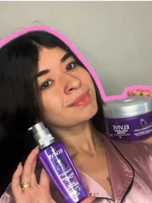 Mi rutina capilar favorita del momento 💇🏻♀️✨ La mascarilla con su textura efecto red y la loción termoprotectora de Elvive de @L'Oreal Paris 💜 dejaron mi cabello más suave, brillante, hidratado y con mucho menos frizz 😍💜✨ Y tu, ¿qué esperas para probarlos? 👀💜 #pelazoconforme #lorealparishaircare #pelazoconelvive #publicidad #beauty @For_me Tips Colombia 🇨🇴