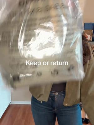 I caved and bought the viral bomber jacket! Which one should I keep? One is from @ZARA and the other is TikTok shop 💚 #zarafind #tiktokshop #viraljacket #keeporreturn