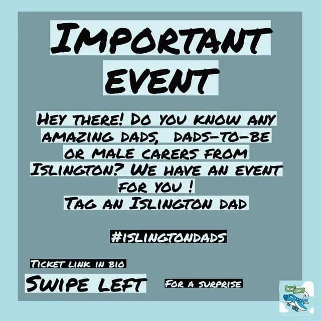 This Is Close To My Heart, And I Happen To Be On The Panel At The Event For Dads From My Hometown, Islington. I Do Not G