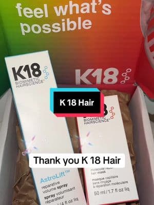 Thank you, K 18 Hair I am so grateful for the opportunity ##K18##K18Hair@@K18 Hair##RestoreHair##DamageHair##HealthyHair##StrongHair##ShinyHair##Blowout##HairStylingProducts##TikTok##TikTokShop##TikTokCreator ##RootLiftingSpray#volume##Volume##Conditioner##VolumeSpray