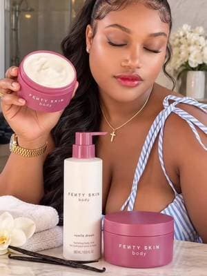 Soft, smooth, and giving luxury body care vibes! 💗✨ Meet Fenty Skin Vanilla Dream! 🍦💕 The perfect body care duo featuring Butta Drop Whipped Oil Body Cream and Hydrating Body Milk for soft, moisturized, glowing-looking skin. 🛍️ Love this duo? Tap the orange cart to shop! #BFCM #TikTokShop #FentySkin #BodyCare #skincarefinds