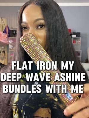 My bundles are still holding up pretty good after almost 3 weeks so I decided to straighten them. This hair is truly a MUST HAVE. If you’re looking for good bundles, Ashine definitely has them 😍 These flat irons go all the way up to 480 Degrees #ashinehair #brazilianhair #deepwavehair #bundledeals #flatiron #tiktokshopfinds