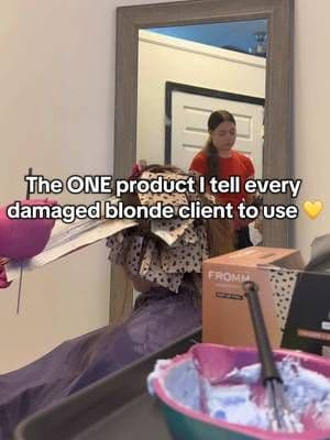 The ONE product I tell every damaged blonde client to use 💛 k18 literally repairs your hair from the inside out. Skip c