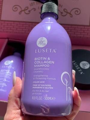 You NEED @Luseta Beauty Biotin & Collagen Collection ! It contains Vitamin B7 Biotin, Hydrolyzed Collagen & Argan Oil You can find Luseta Beauty at @CVS Pharmacy or on @Amazon #lusetabeauty #glowithluseta #gifted #hairgrowth #cvs #amazon #amazonfinds