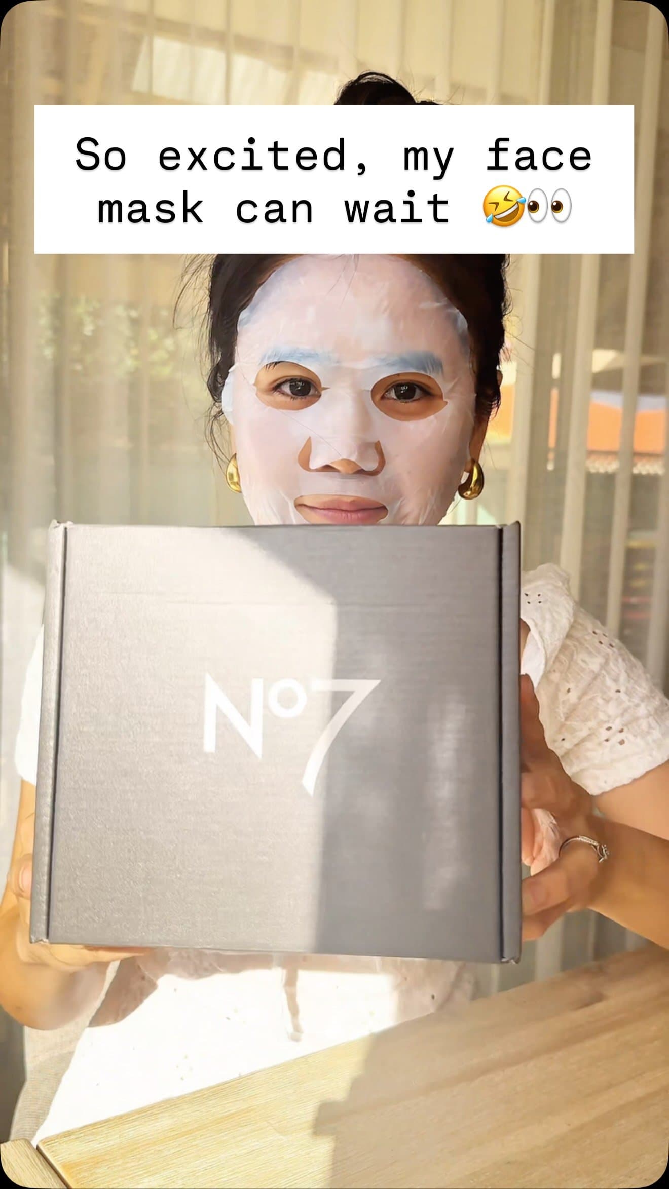POV: your No7 Ambassador package just arrived and you’re caught mid face mask 😅. I can't help but smile right now, even