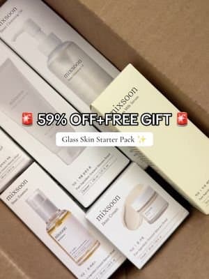 Mixsoon full skincare set = your shortcut to glass skin goals ✨ and it’s 59% OFF right now with a free gift included! Do