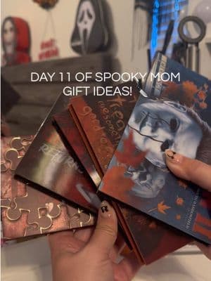 Day 11 of spooky mom gift ideas for Mother’s Day. These @Glamlite horror palettes are perfect for makeup lovers who love Halloween, spooky aesthetics, and bold glam looks. Featuring themed palettes like Saw, Chucky, Ghost Face, and Trick ’r Treat, with highly pigmented and blendable shades. A fun and unique gift idea for any spooky mom. #eyeshadow #glamlite #tiktokshopsparkcreator #greenish #beauty