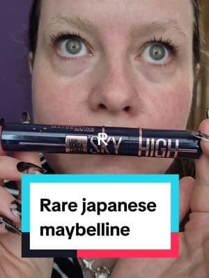 Rare japanese sky high mascara! @MaybellineUK Maybelline Sky High Cosmic Blast Meteor Black 101 Ryusei This is a "bluish black" mascara with fine glitter particles. It does not flake or smudge and is waterproof. The mascara wand combines the best features of a brush and comb! Five rows of arched combs allow you to lightly apply a small amount of mascara liquid at a time while combing! you can grab one at @YesStyle with discount code BGOOD2U #maybellineskyhigh #skyhighmascara #ryusei