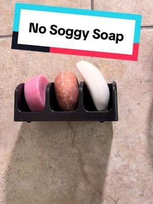 No more messy residue! Self draining and lasts longer! Check out this @Kitsch soap dish! Holds 3 bars! #bathroomupgrade #cleanliving #soap #homeessentials #tiktokmademebuyit