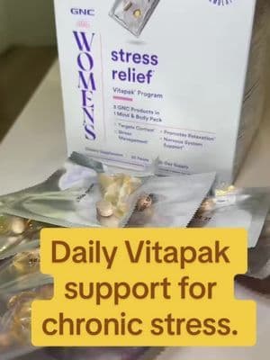 Chronic stress doesn’t just affect your mood, it affects your nervous system, sleep, focus, and energy. The GNC Stress Relief VITAPAKS are designed to support stress response and overall nervous system health with convenient, grab-and-go daily VITAPAK packs, no sorting bottles, no guesswork. I like these for days when brain fog is heavy and routines need to be simple. They’re supportive without being sedating, which matters when you still have to function. As always, check with your doctor before starting anything new, especially if you’re chronically ill or taking medications. #TikTokCreatorSearchInsightsIncentive #ChronicStress #NervousSystemSupport #tiktokshopholidayhaul #vitapak