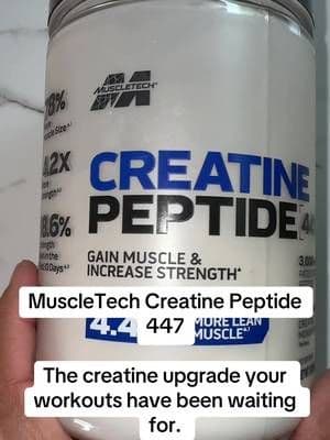 MuscleTech Creatine Peptide 447 combines creatine with peptide technology to help support strength, power, muscle performance, and recovery. #TikTokShop #MuscleTech #Creatine #GymTok #StrengthTraining