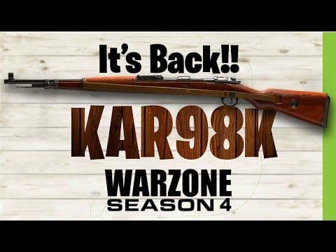 Kar98k Marksman Rifle Back Today! New Warzone Season 4 Update | Sponsored by Skin Club
