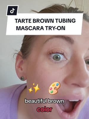 First time trying brown mascara and I'm in love. #tarte #tubingmascara #makeupover40 #over40club #tiktokshopholidaydeals