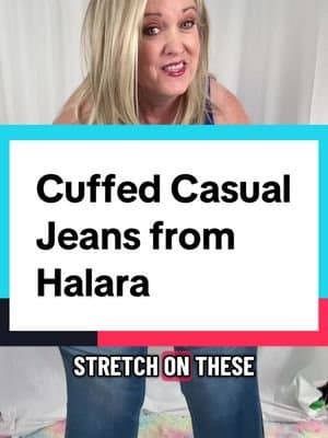 The perfect high waisted cropped cuffed jean I’ve ever tried! @Halara_official #halara #halarajeans #halaratiktokshop #activeinhalara #tiktokshopnewarrivals