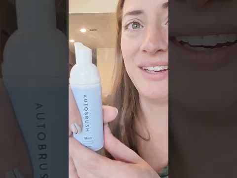 Testing a fluoride-free foam that you can brush or swish with. #oralcare #shorts