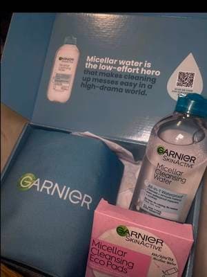 @GarnierUSA tysm ✨ Your micellar water is truly unmatched. It melts my makeup off with zero irritation no burning, no stinging, just clean, happy skin every time. A forever fave 🤍 #giftedbygarnier #garnierwaterworks #garnierskin #prunboxing #skincareroutine