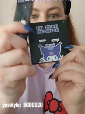 Trying out some hello kitty Kuromi makeup from @YesStyle I got the @๋กฌ์ค Nu Zero Cushion Foundation Sanrio edition in shade 3 Natural 21. Felt cool going on and it was sheer and buildableand covered my redness nicely and it didn't have a yellow tinge to it!! So happy to get foundation that suits pale Irish skin, it's a perfect match against my neck!!! It was really easy to apply with the sponge too! I love how sturdy the compact is! The #pinkbear jelly lipstick in Champagne Flower was a lovely dark colour on the lips, it does transfer though - it didn't dry down. If you like you can use code BGOOD2U on yes style for an extra discount. #CapCut #yesstyleinfluencers #yesstyle #hellokitty #romand #pinkbear #cbeauty #kbeauty #kuromi #cushionfoundation #cushionviral #makeup #smallcontentcreator