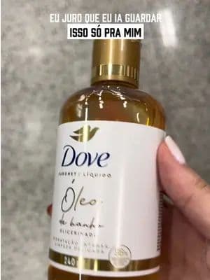 BANHO DE MILHÕES! 🚿✨ O óleo que limpa e hidrata ao mesmo tempo. Pele de seda em segundos! Clique na Cesta Laranja! #TikTokShop #DicasDeBeleza #BanhoDeRica #DoveOleoDeBanho #PeleMacia