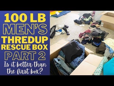 100 LBS OF MEN'S CLOTHES TO RESELL ON POSHMARK, EBAY, & MERCARI! Was Box 2 From thredUP Better?