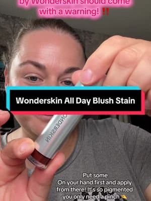 Blush blindness can be achieved in 0.5 seconds with this! LOVE IT! @Wonderskin 💋 #wonderskin #wonderyou #tiktokmademebuyit #blushstain #newlaunch