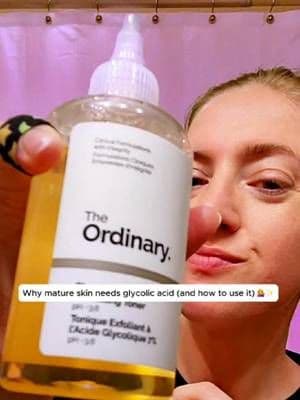 Tips for using @theordinary@theordinarystore glycolic acid 7% toner if you’ve got mature skin 💁♀️ Start slow, moisturize well, and never skip SPF the next day. This one’s a glow-getter but it plays by the rules ✨ #theordinary #glycolicacid #matureskin #over40club #skincaretips #glowyskin#funinthesun #TikTokShopSummerTurnUp #dealsforyoudays #TTSLevelUp #tiktokshopjumpstart #ttsdelightnow #giftguide #tiktokshopcreatorpicks #tiktokmademebuyit