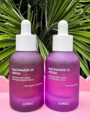 💜 Purple power with Jumiso 💜 The Niacinamide 10% serum is gentle, oil-balancing and pore-refining - perfect for beginners or sensitive skin. The Niacinamide 20% serum is stronger, targeting stubborn dark spots and hyperpigmentation for faster results ✨ Which one would you go for? 🛍️ Don’t forget, you can use my YesStyle code SAFJB5OF for extra savings! @Jumiso Official @Jumiso US Store @JUMISO Influencers #AD #Jumiso #YesStyleInfluencer #SkincareRoutine #Niacinamide