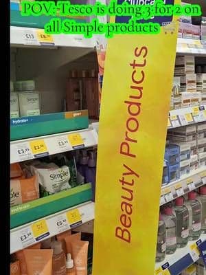 It's the perfect time to stock up on your Simple favourites! 3 for 2 on ALL Simple products at Tesco right now up until august 18th. #SimpleTescoOffer #AD #simplesquaduk #skincare @Simple UK