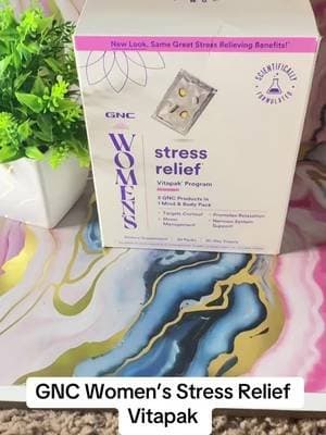 GNC Women’s Stress Relief Vitapak keeps multiple supplements together in convenient daily packs. No digging through a whole cabinet trying to remember what comes next. 🙌🏽 #GNCWomens #WomensWellness #DailySupplements #WellnessRoutine #TikTokShop