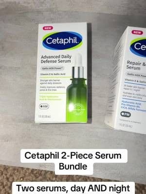 Cetaphil pairs the Advanced Defense Serum with the fragrance-free Repair & Renew Serum for an easy two-step approach to daily skincare. One little bundle, two spots in the routine. ✨🧴 #Cetaphil #CetaphilSkincare #FaceSerum #SkincareRoutine #TikTokShop