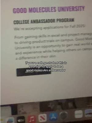 hopefully i get accepted 🤞🏻@Good Molecules #college #goodmolecules #pr #gynettem #viral #fyp #girls #influencer #ambassador #college #blowthisup