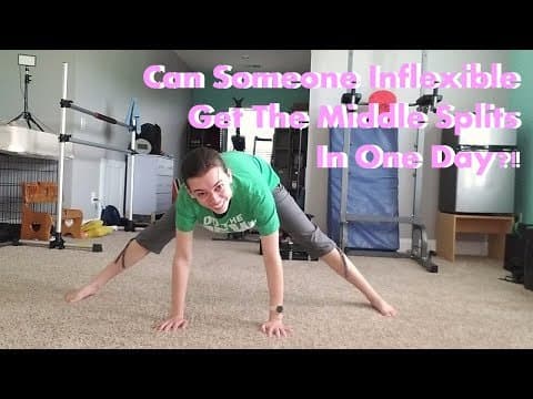 Can Someone Inflexible Get The Middle Splits In One Day?! | (Surprising Results!)