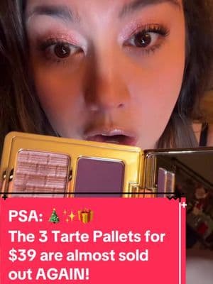 $39 for THREE @tarte cosmetics eyeshadow palettes. Don’t let them sell out on you again. #giftguide #ttsdelight #blackfridayearlydeals #blackfridaydeals #spotlightfinds #blackfriday #tiktokshopblackfriday #TikTokShopCyberMonday
#TTSTakeover #blackfriday #cybermonday #christmasgift #christmasgiftideas #stockingstuffer #stockingstufferideas #musthave #falldealsforyou #superbrandday #seasonalessentials #gifted #tiktokshopholidayhaul #tiktokshopholidaydeals #tiktokshopgiftideas2024 #ttstastemakers #tastemakerslaunch