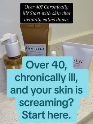 When you live with chronic illness and you’re over 40, your skin reacts to everything; stress, pain flares, lack of sleep, meds, hormones…even looking at it wrong. You don’t need harsh actives. You need something that calms the fire down. This SKIN1004 Centella set is the routine I reach for when my skin is overwhelmed. It’s gentle, fragrance-free, and packed with Centella, so it helps with: • redness • irritation • barrier damage • hormonal shifts • that dull, “I haven’t slept in 3 nights” look My over-40 skin needs moisture, but not heaviness. It needs soothing, not stripping. It needs peace, not chaos. This set gives exactly that, a simple routine that doesn’t make my skin worse on the days everything else already is. #O#Over40SkinC#ChronicIllnessSkinC#CentellaSkincareSensitiveSkinRoutine #tiktokshopblackfriday