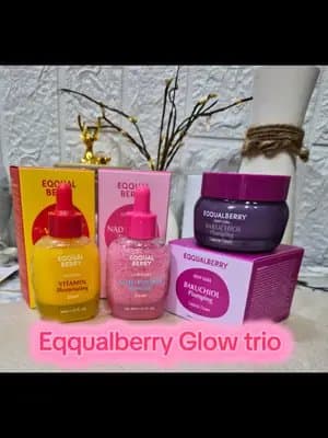 EQQUALBERRY glow trio Vitamin Serum, NAD+ Serum, and Bakuchiol Cream. Yesstyle discount code: HAMZAYAN1711 #eqqualberry#yesstyle#nadserum #bakuchiol #vitaminserum @eqqualberry_mena @YesStyle