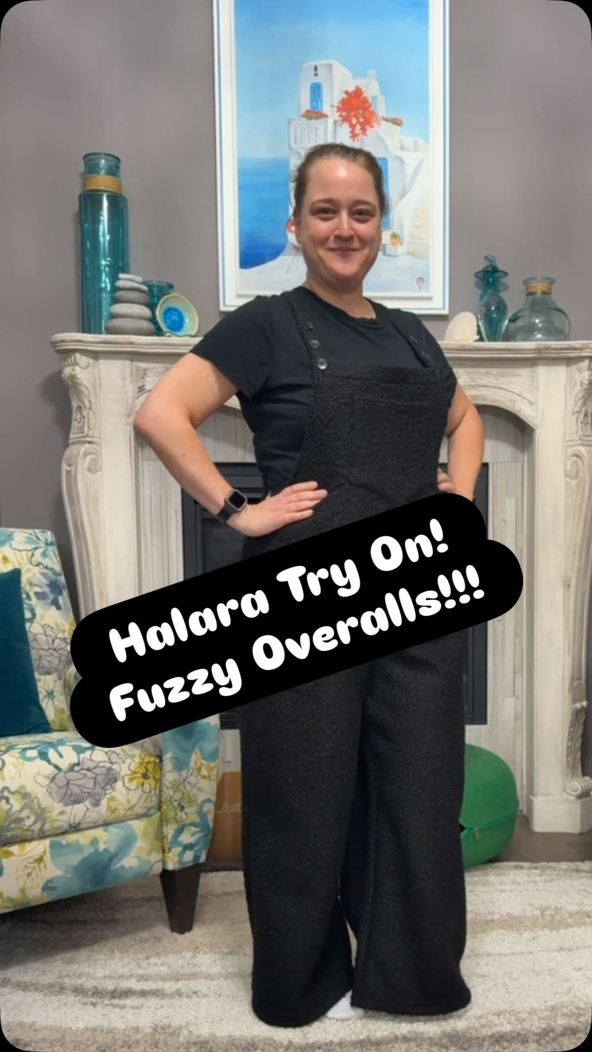 I’m seriously obsessed with @halara_official clothes. They consistently fit great and look amazing! These fuzzy overalls