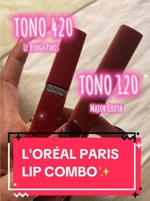 El labial que dura TODO el día (y toda la noche) de @L'Oréal Paris ES 💋✨ 💋No transfieren. 💄Acabado ultraligero. 👄 Du