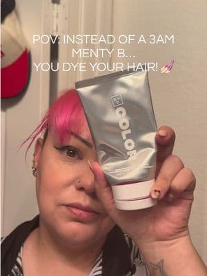 POV it’s 3am and instead of spiraling…you dye your hair 😅 using @Good Dye Young for the ultimate color therapy moment. if you’ve ever needed a reset, this is it. vibrant, conditioning, and actually so fun to use! #HairTok #GoodDyeYoung #tiktokshopsparkcreator #greenish #BeautyTok