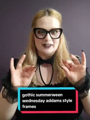 #gifted found the perfect summerween wednesday addams gothic cat eye style frames 🖤 #firmooie #Firm241117 @firmoo_ireland feel free to use code CQVY50 for 50% off your frames