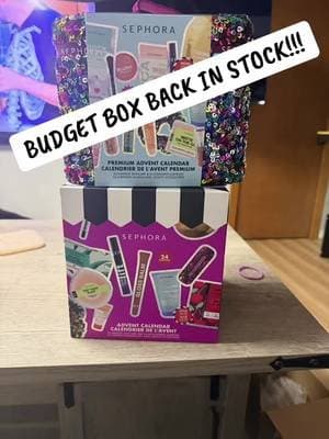 budget box is back in stock!! who wants a live to see what’s inside?! Limited number back in stock grab it while you can!! #tiktokshopblackfriday #adventcalendar #sephoradventcalendar2026 #sephoracollection