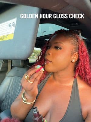 Golden hour hit, so you know I had to do a gloss check. ๐โจ Obsessed with the new @Valentino.Beauty in Moonlight Crush