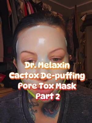 Part 2 with Dr. Melaxin Cactox De-puffing Pore Tox Mask Set and do you see 👀 how snatched my jawline is?! I couldn't e