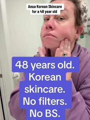 I’m 48 years old and my skin doesn’t need harsh actives, 10 exfoliants, or to be “fixed.” It needs calm, hydration, and barrier repair. This is my full Anua Korean skincare routine, sped up because real life, but chosen slowly, intentionally, and with aging + sensitive skin in mind. K-beauty works because it focuses on: • Supporting the skin barrier • Reducing inflammation • Layered hydration (not stripping) • Long-term skin health, not overnight miracles At this age, irritation shows faster. Dryness hits harder. Hormones change everything. So I choose products that work with my skin, not against it. No filters. No injections. No shame. Just taking care of the skin I’m in. Because “anti-aging” isn’t the goal. Comfort, resilience, and glow are. #tiktokshopholidayhaul #KoreanSkincare #SkincareOver40 #MatureSkinRoutine #BarrierRepair